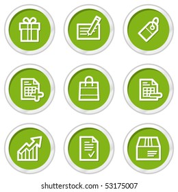 Shopping-Web-Icons set 1, Green Circle Buttons