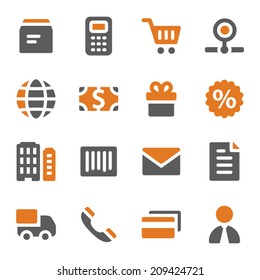 Juego de iconos web de compras