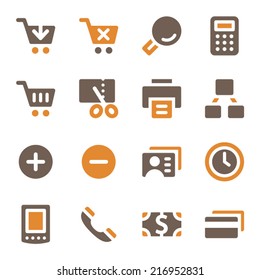 Shopping web icons set