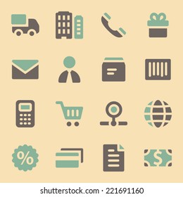 Shopping web icons set