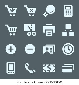 Shopping web icons set