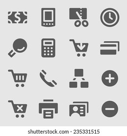 Shopping web icons set