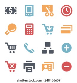Juego de iconos web de compras