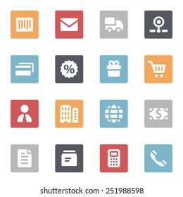 Juego de iconos web de compras