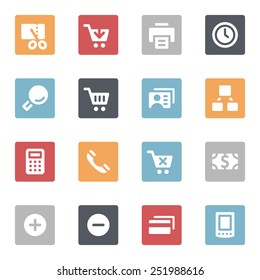 Shopping web icons set