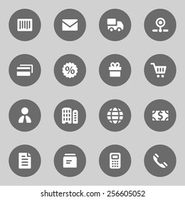 Shopping web icons set