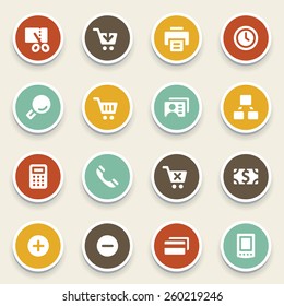 Shopping web icons set