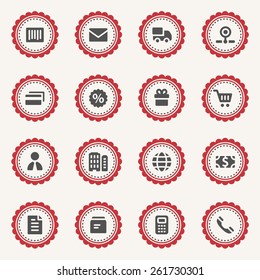 Shopping web icons set