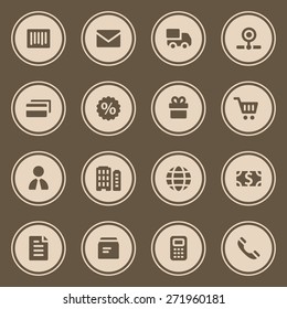 Shopping web icons set