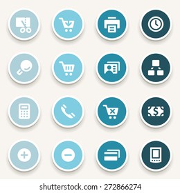 Shopping web icons set