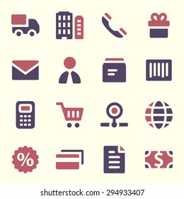 Juego de iconos web de compras