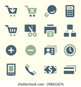 Shopping web icons set