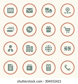 Shopping web icons set