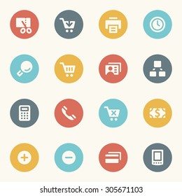 Shopping web icons set