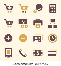 Juego de iconos web de compras