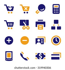 Juego de iconos web de compras