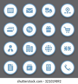 Shopping web icons set