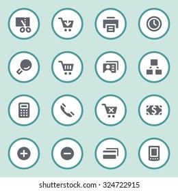 Set mit Shopping-Web-Symbolen
