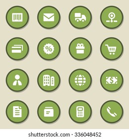 Shopping web icons set