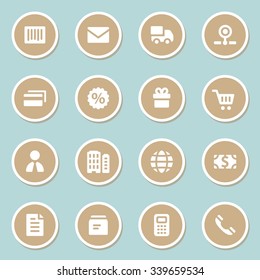Shopping web icons set