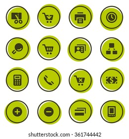 Ícones da Web de compras definidos
