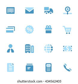 Shopping web icons set
