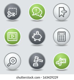 Shopping web icons set 3, circle buttons