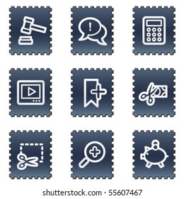 Juego de iconos de la web de compras 3, serie de sellos de la marina