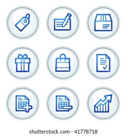 Shopping-Web-Icons, White Circle Buttons Serie