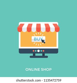 
Shopping website with cursor over buy now button symbolising e commerce concept
