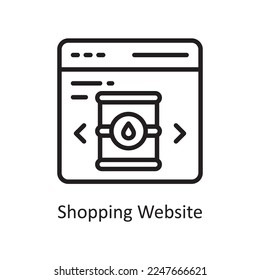 Shopping Website Vector Outline Icon Design illustration. Product Management Symbol on White background EPS 10 File