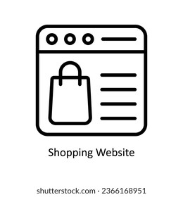Shopping Website Vektorgrafik Symbol Design Illustration. Web-Store-Symbol auf weißem Hintergrund EPS10-Datei 