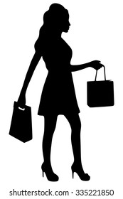 Shopping woman holding shopping bags