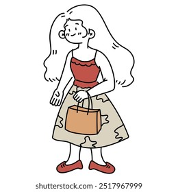 Shopping Woman Illustration - 02