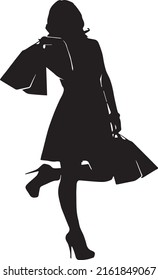 
shopping woman vector design silhouette