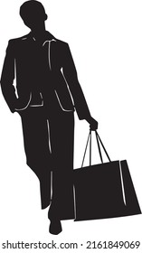 
shopping woman vector design silhouette