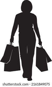 
shopping woman vector design silhouette