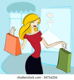 shopping women