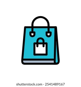 shopping-bag icon vector illustration style