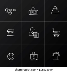 Shopping,icon set,Vector