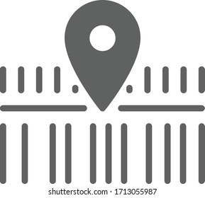 shopping,location icon vector illustration flat