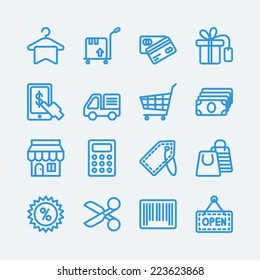 Shopping,sale line icons. Vector EPS10 