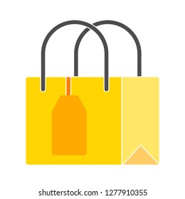 shopping-store bag icon - shopping-store bag isolated ,  shopping package illustration- Vector shopping bag