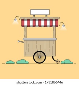 Shops and stores icons set in flat design style.