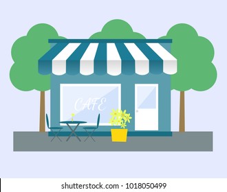 Shop/store, cafe vector illustration icon eps 10