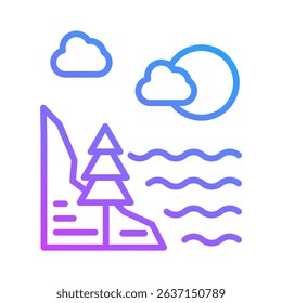 Shore Icon Element For Design