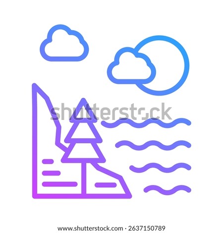 Shore Icon Element For Design