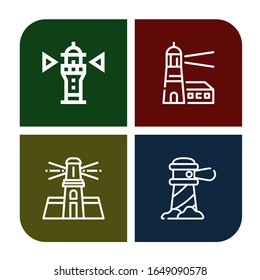 shore simple icons set. Contains such icons as Lighthouse, can be used for web, mobile and logo