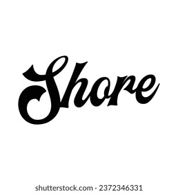 shore text on white background.