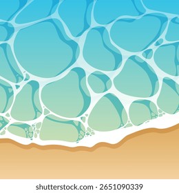 Küstenbild Hintergrund, Wasseroberfläche, Meer, Strand, Quadratgröße